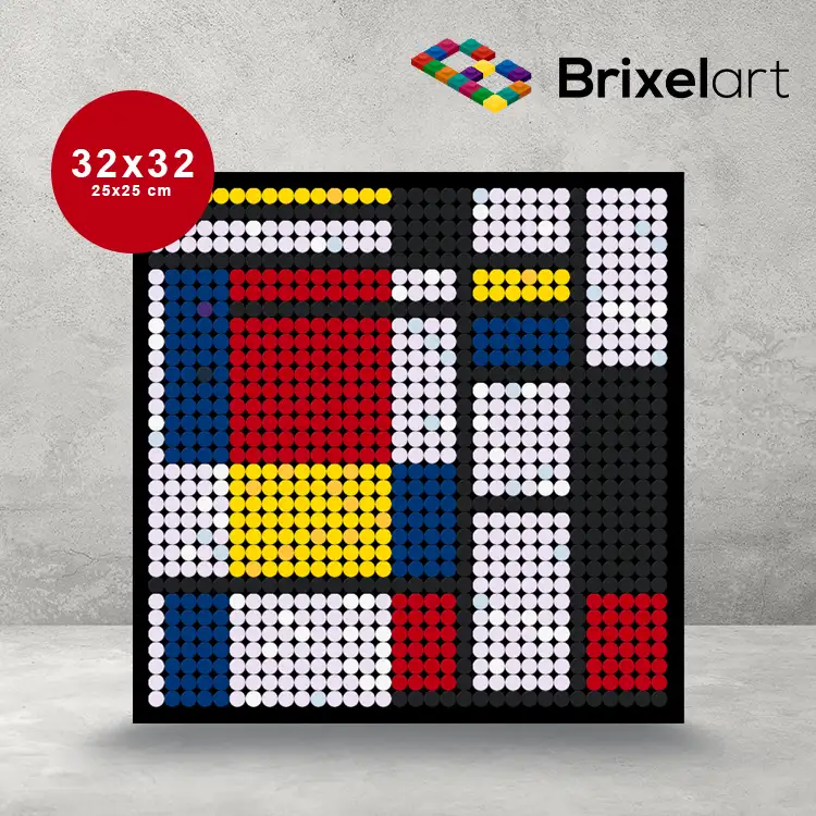 Mondriaan als LEGO schilderij