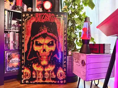 Gigantische Diablo moza&iuml;ek van computerspel